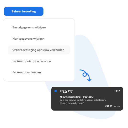 Beheren van een bestelling met het betaalsysteem Peggy Pay - Peggy Pay