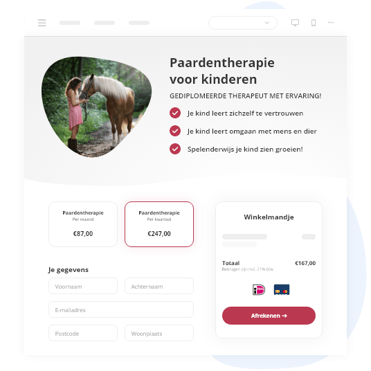 Betaalpagina om kennis, cursus, digitale programma of workshop te verkopen. - Peggy Pay