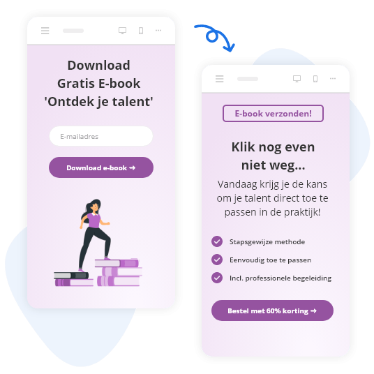 Voorbeeld van hoe een sales funnel werkt. Van een betaalpagina naar een upsell. - Peggy Pay
