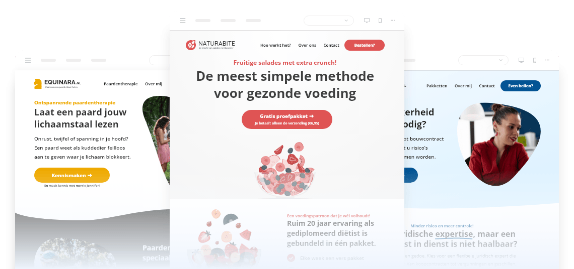 Templates om eenvoudig en snel je eigen website live te hebben. - Peggy Pay